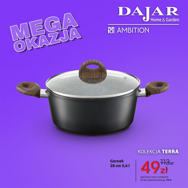 garnek terra 5,6 l ambition z pokrywką